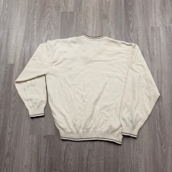 Vintage Pinnacle Golf Sweater Men's Extra Large XL Cream 90s Golfing USA Made - Picture 6 of 8